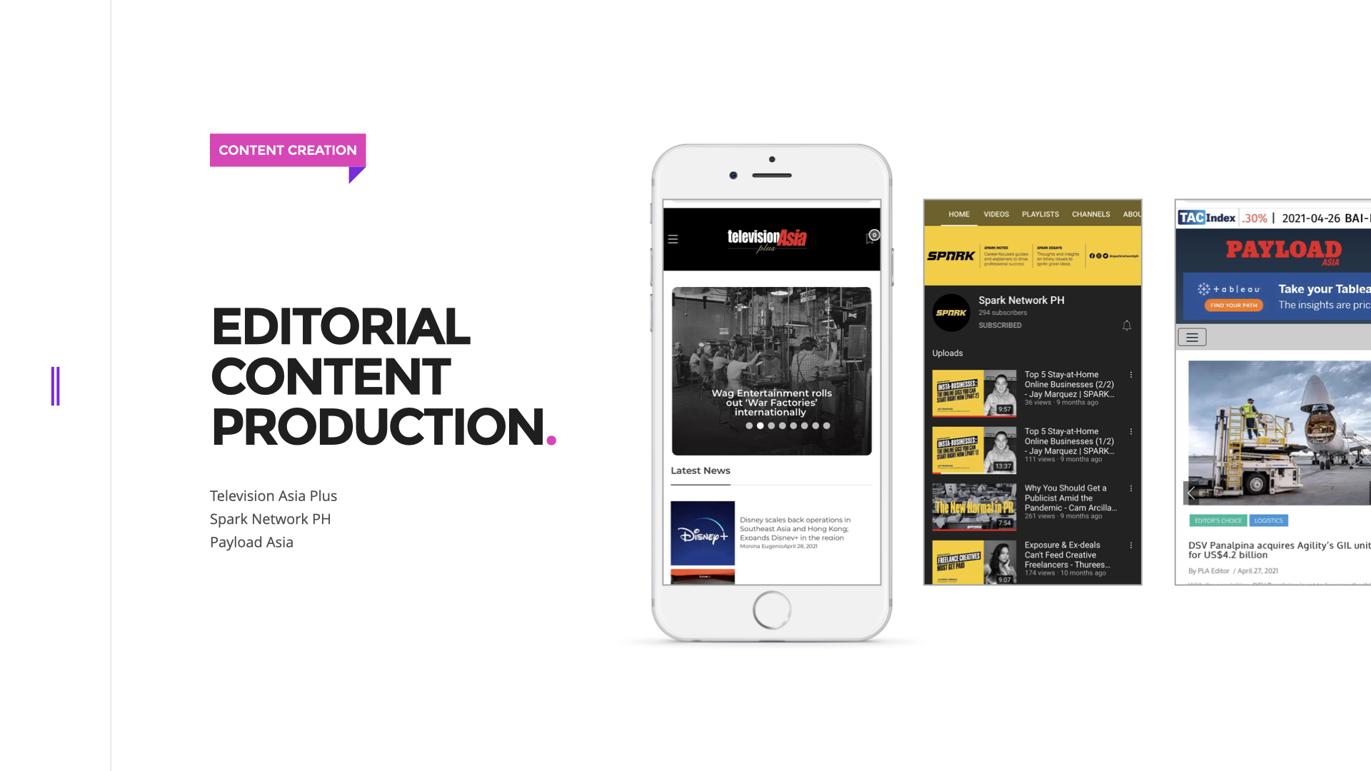 Content Creation - Editorial Content Production